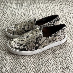 Steve Madden Slip on Sneakers Metallic Snakeskin